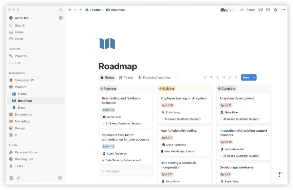工具测评文章中的 Notion 产品图 配图