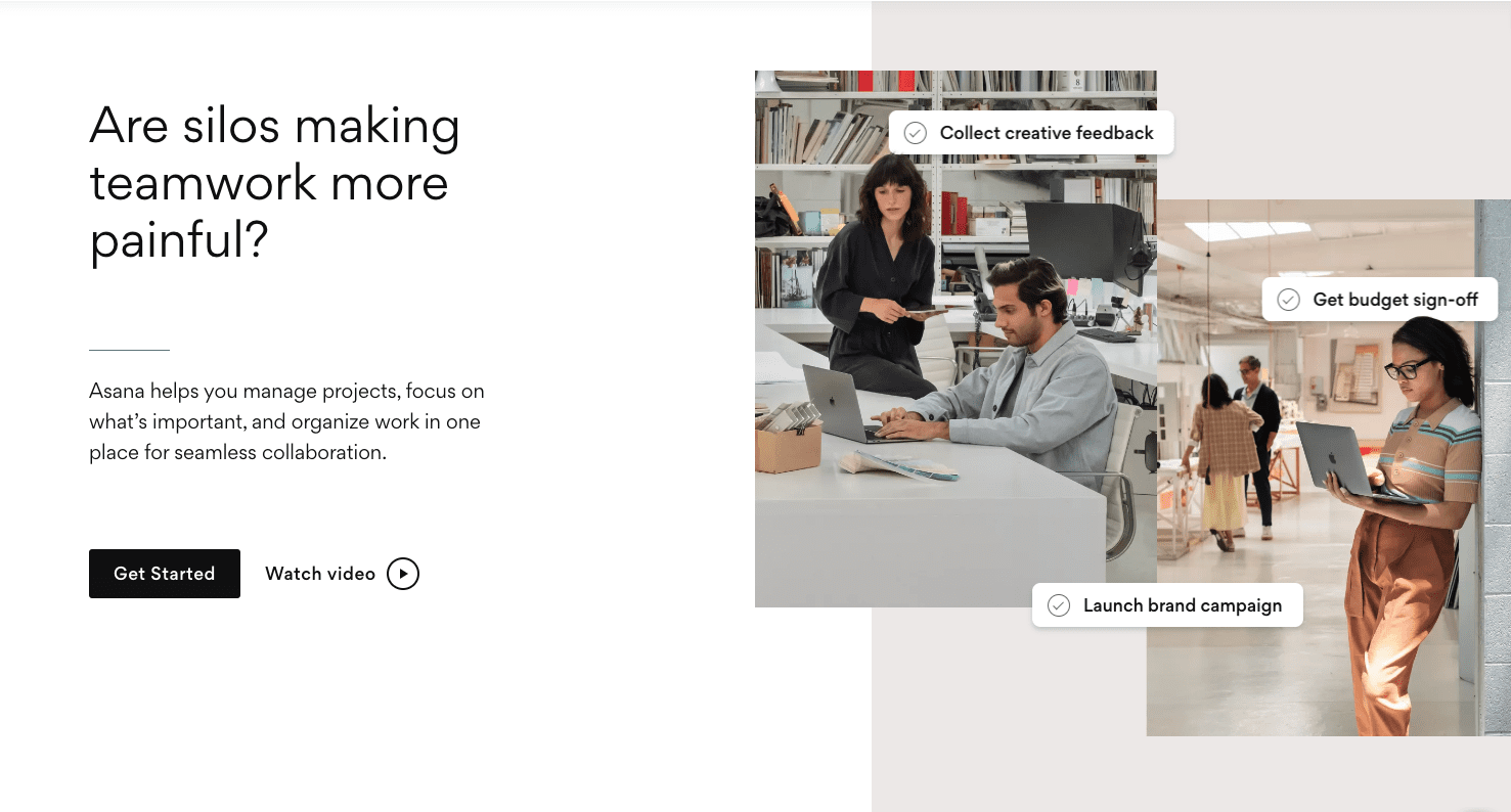 项目管理工具选型 Asana 产品图