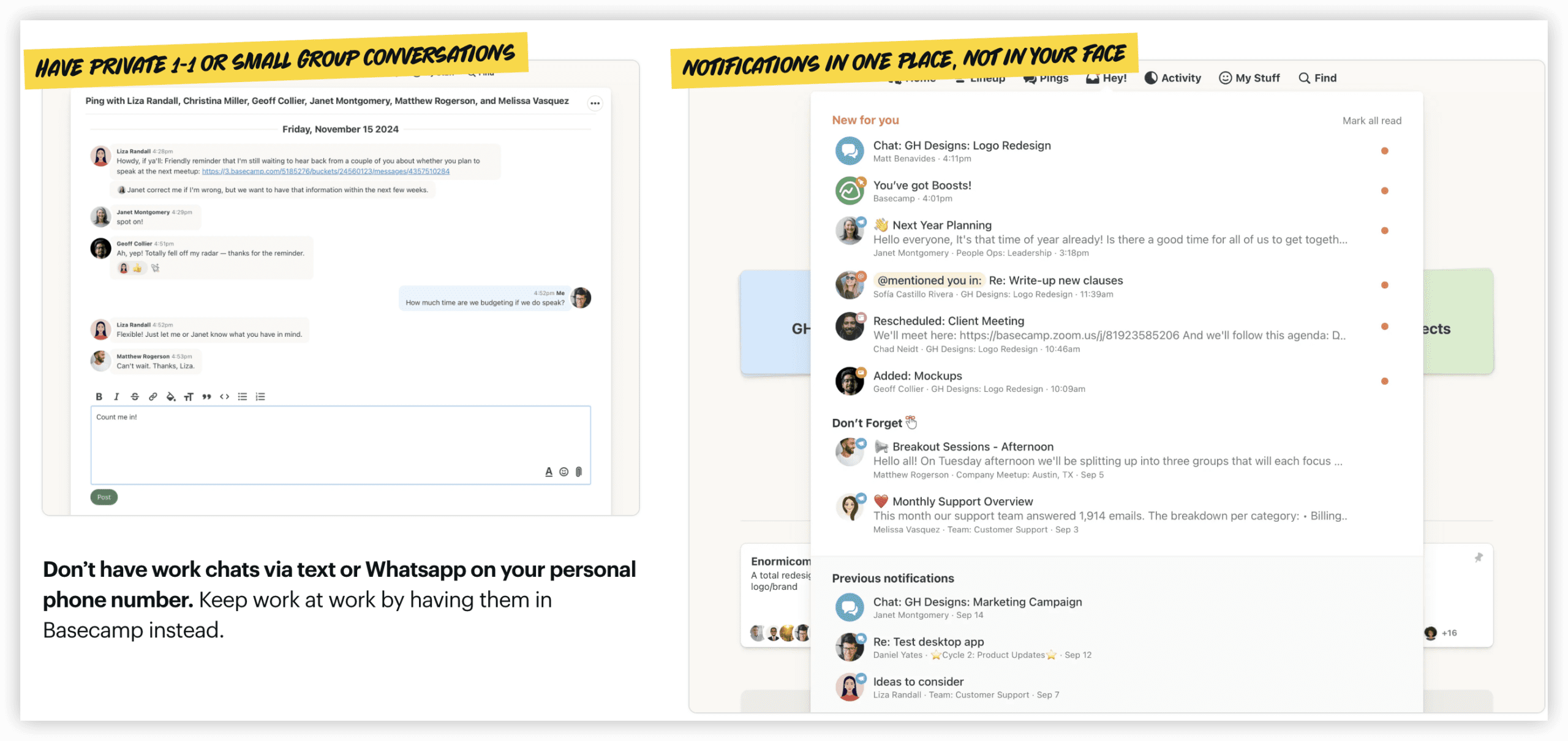 Jira替代方案 Basecamp 产品图
