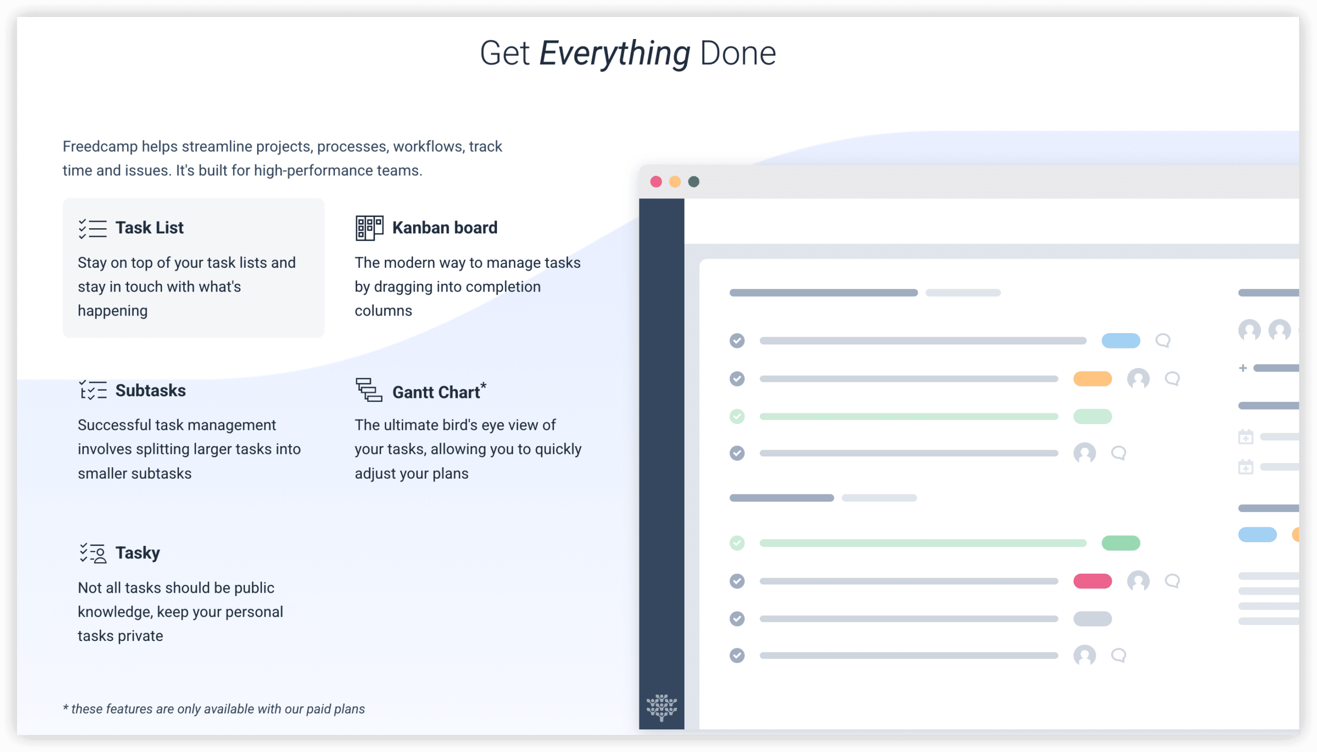 产品管理系统 Freedcamp 产品图