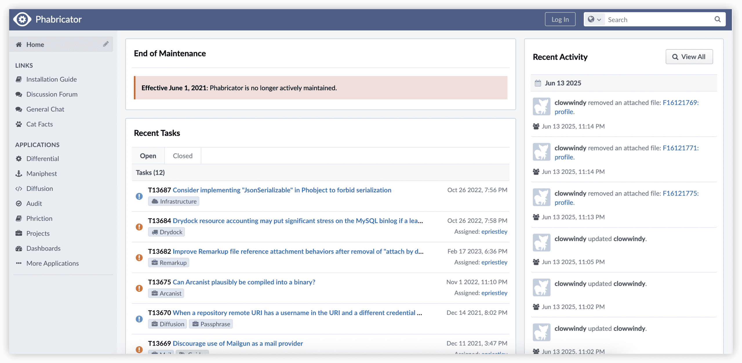 产品管理系统 Phabricator 产品图
