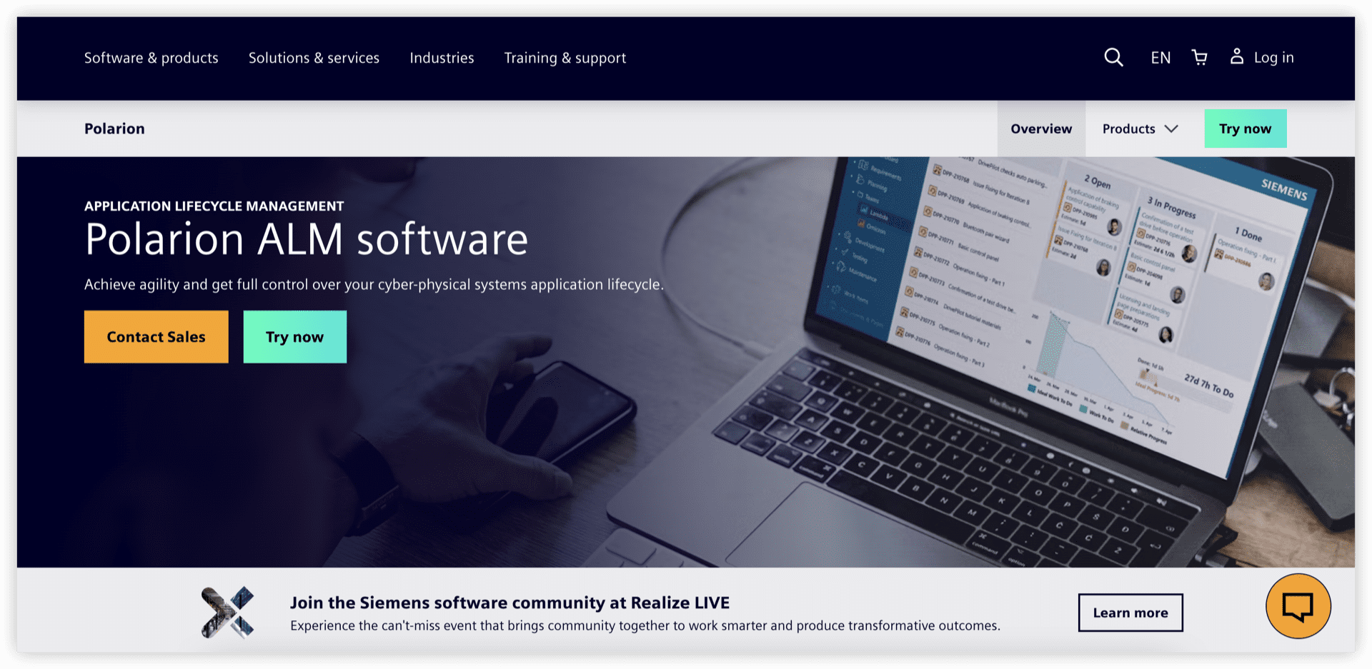 产品管理系统 Siemens Polarion ALM 产品图
