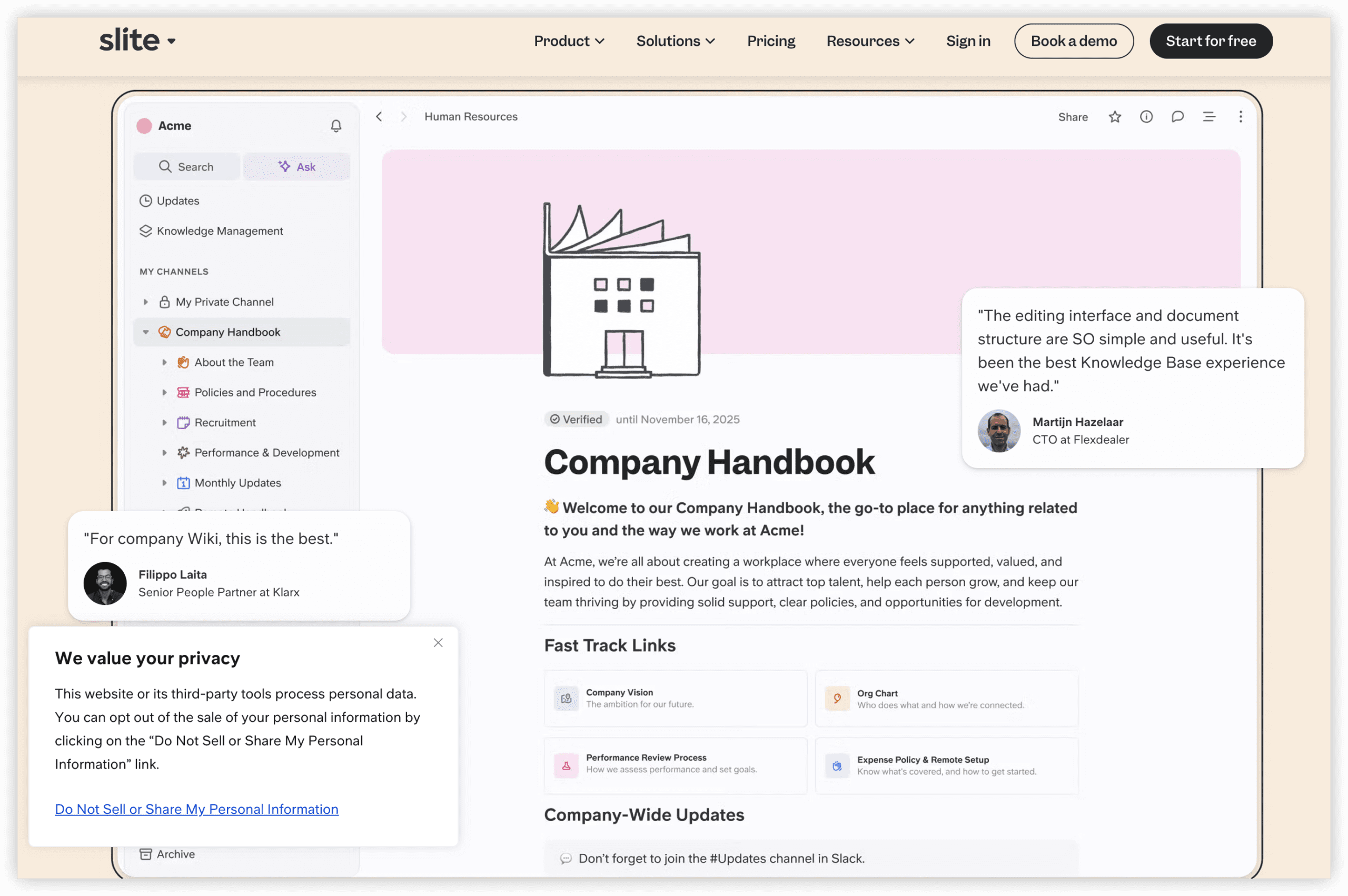 产品管理系统 Slite 产品图