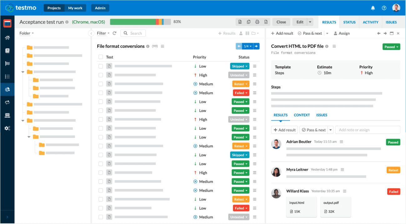 产品管理系统 Testmo 产品图