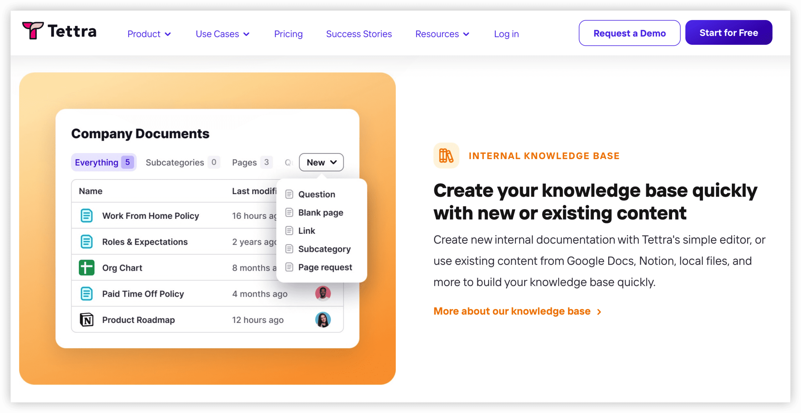 产品管理系统 Tettra 产品图